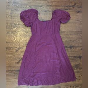 Old Navy Purple Puff Sleeve Dress